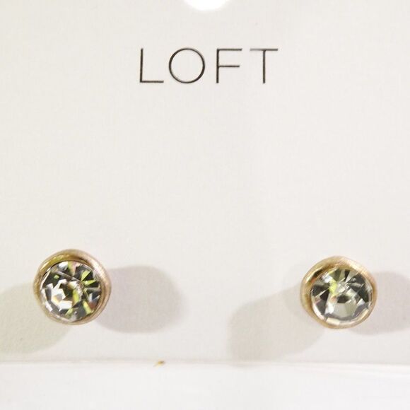 COPY - Ann Taylor LOFT Gold Solitaire Small Stud Earrings NWT 19.5 Ear Climbers… - Picture 5 of 6